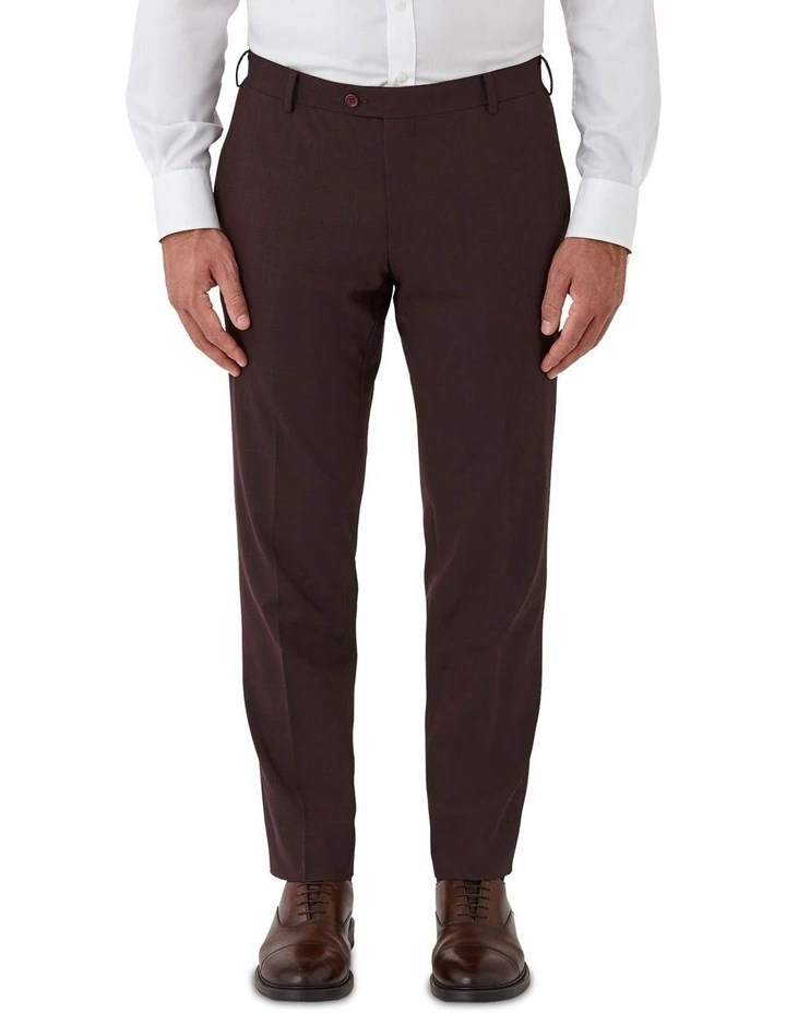Fabio Tailored Fit Trousers in Bordeaux