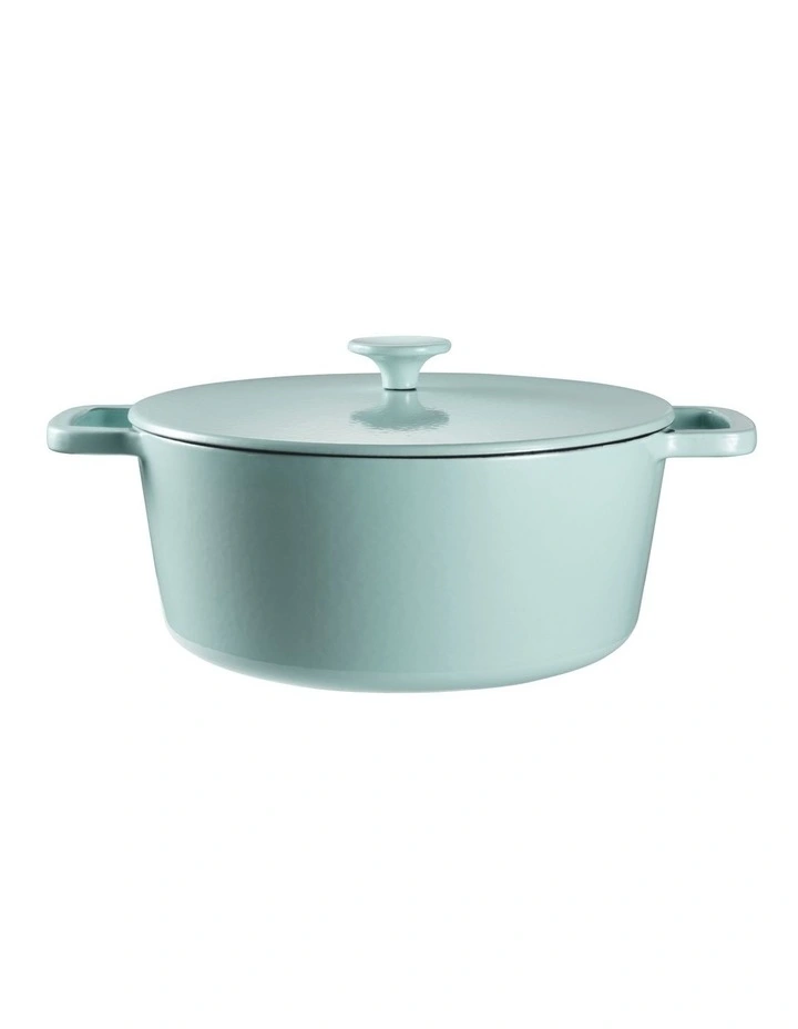 ID Pastel Cast Iron Round Casserole with Lid 28cm in Mint