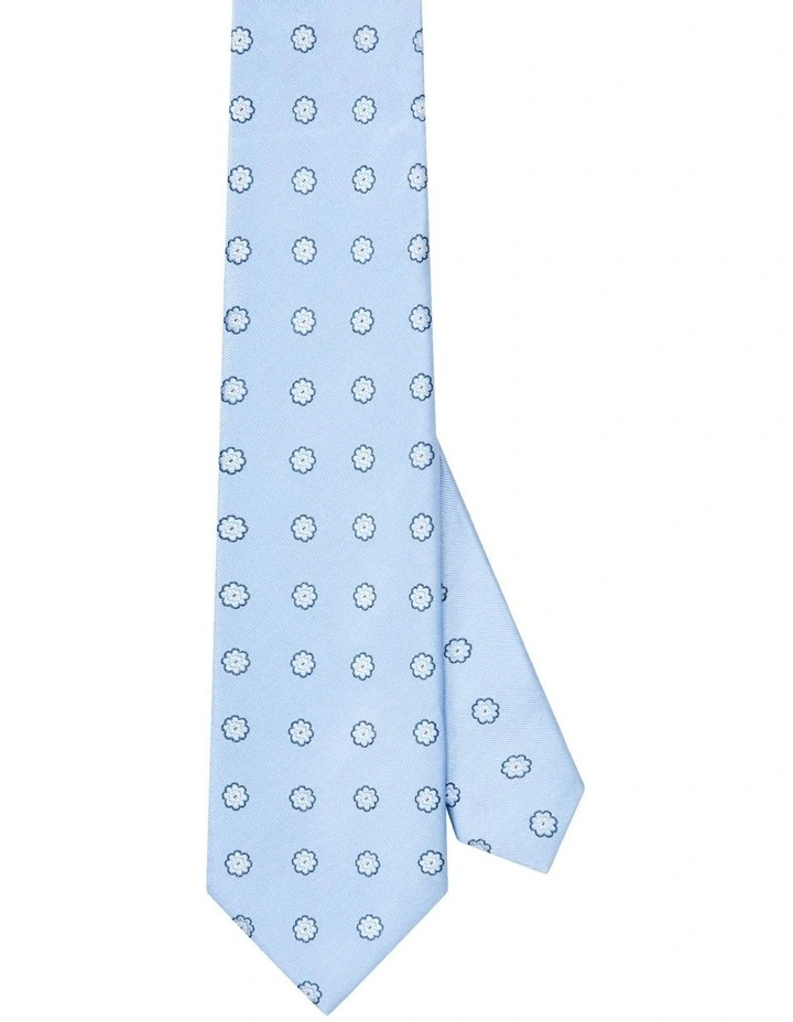 Floral Tie in Blue