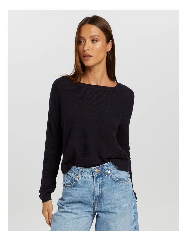 Caviar Knit Jumper in Night Sky Navy