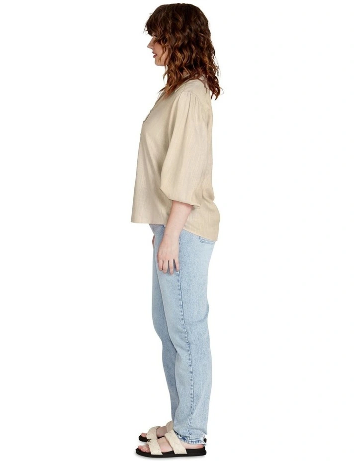 Francesca Flowy Top in Beige