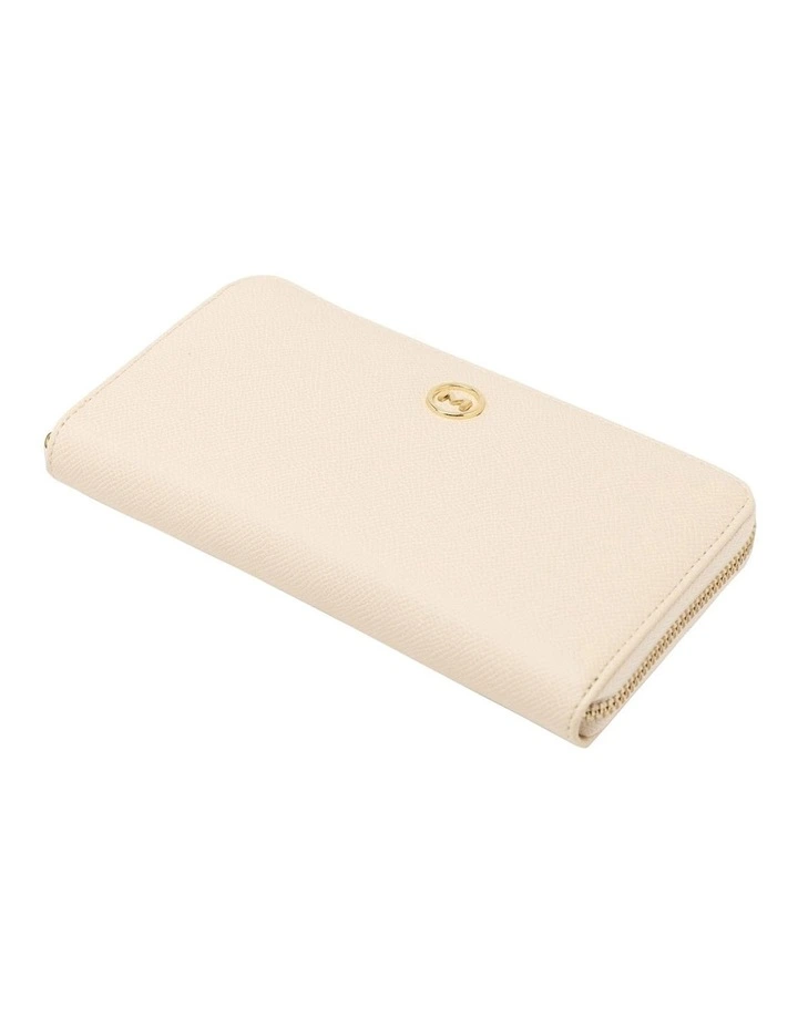 Charlotte Long Wallet in Cream