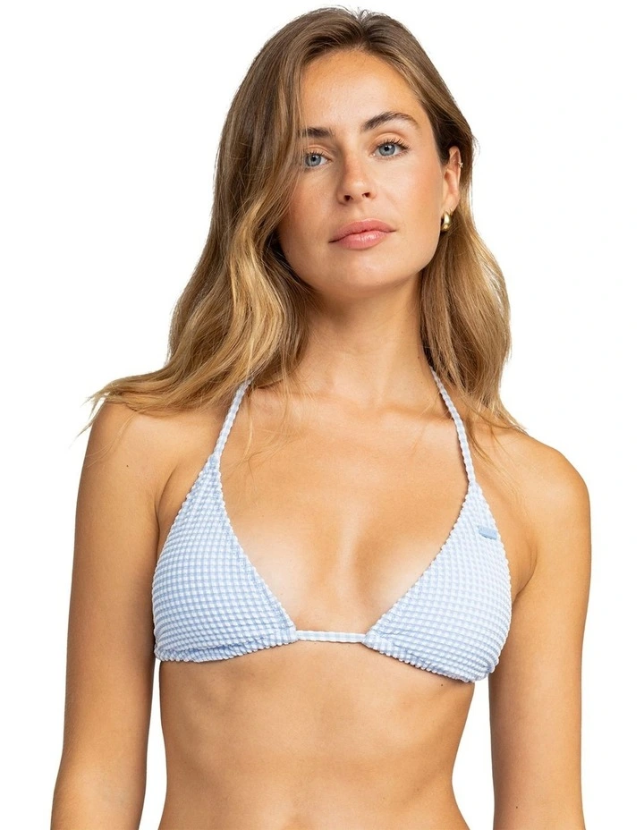 Gingham Tiki Tri Bikini Top in Bel Air Minivich