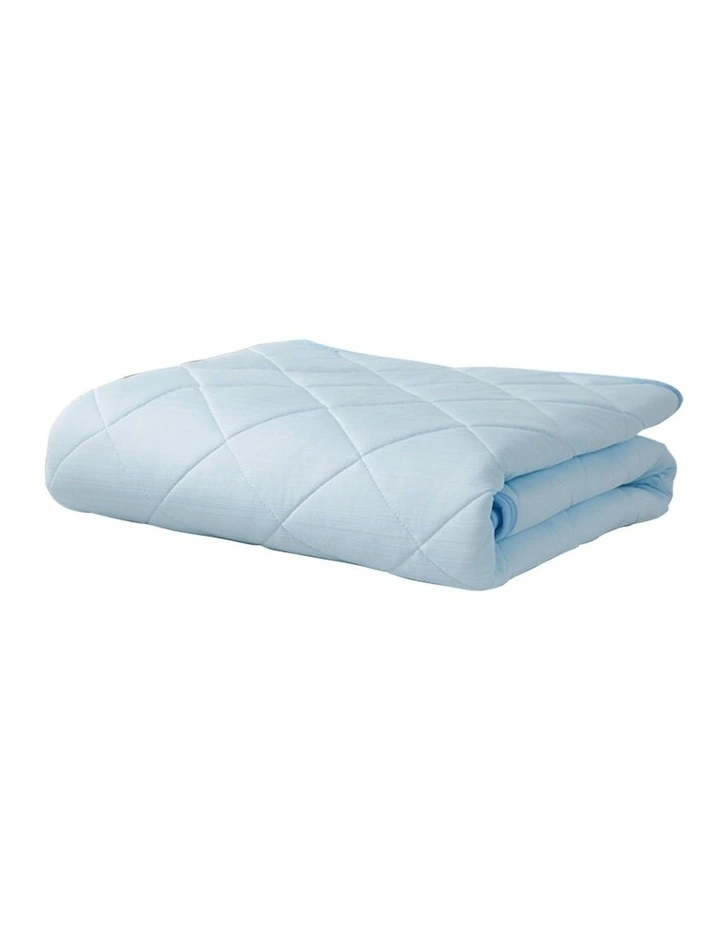 Pillow Case Protector Cool Topper Mattress Set in Blue