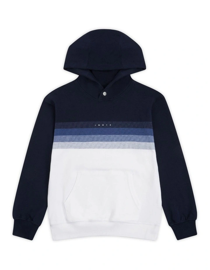 The Baltic Hoodie (3-7 Years) in White/Navy