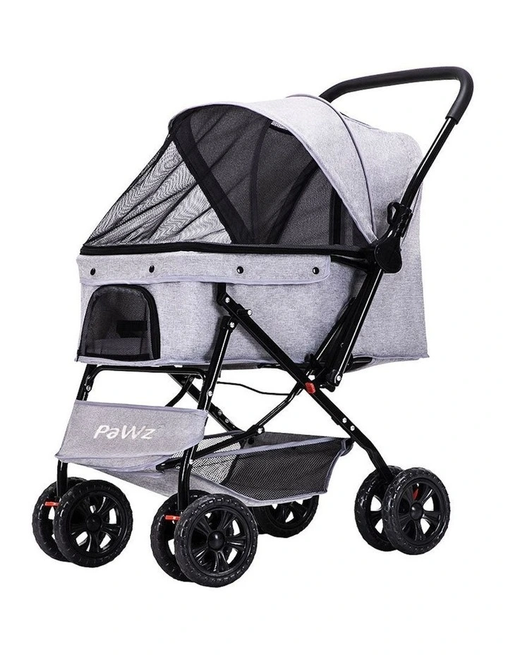 Large Pet Stroller 4 Wheels Pram in Purple