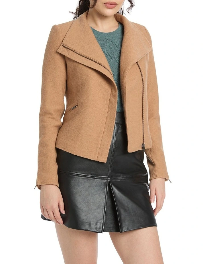 Lani Felted Wool Jacket in Brown