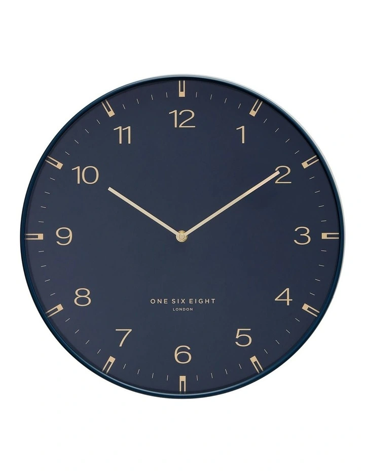 Sienna Wall Clock 40cm in Ocean Blue