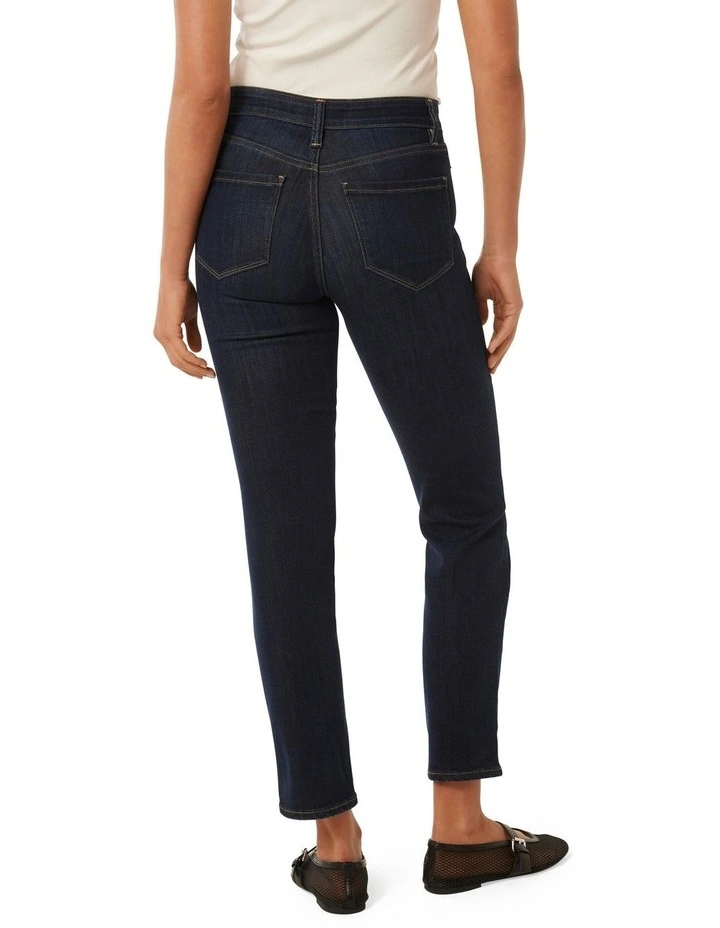 Fran Straight Leg Cropped Jeans in Blue