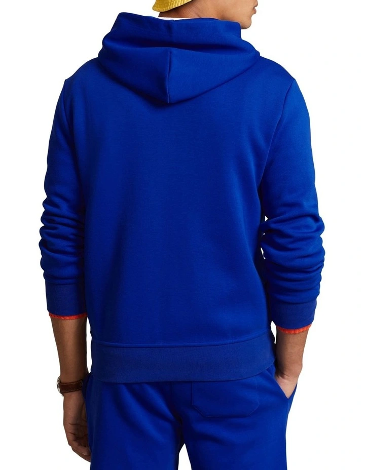 Double-Knit Full-Zip Hoodie in Blue