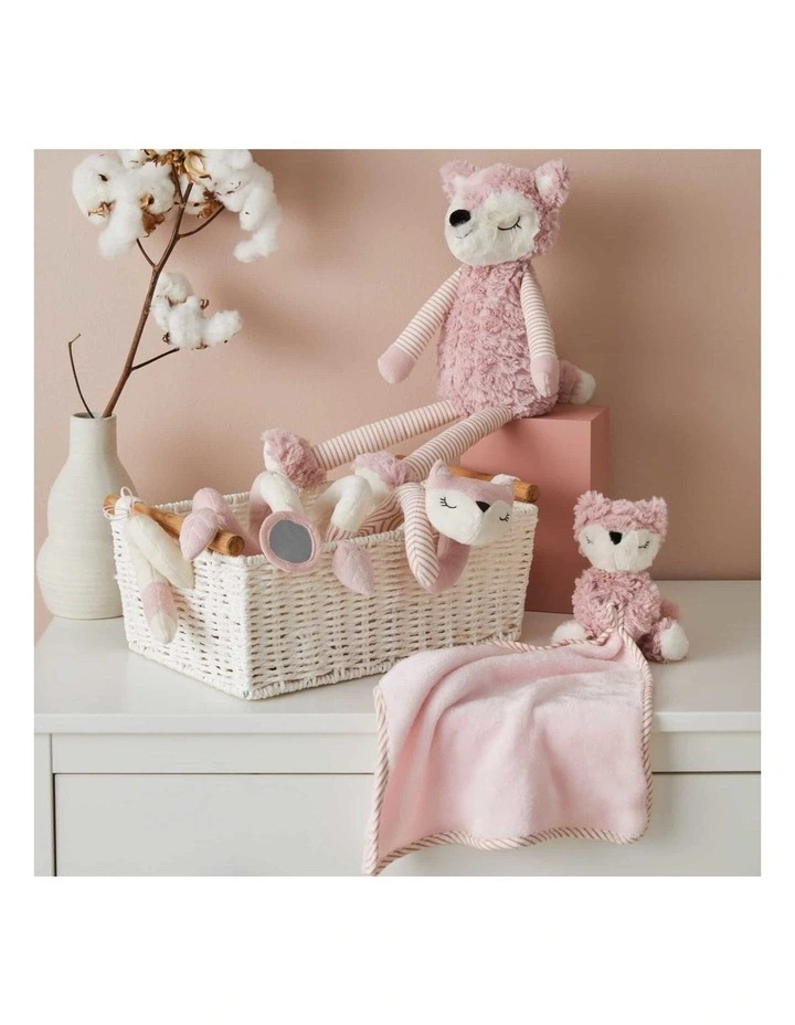 Fiona The Fox Comforter 19cm in Pink
