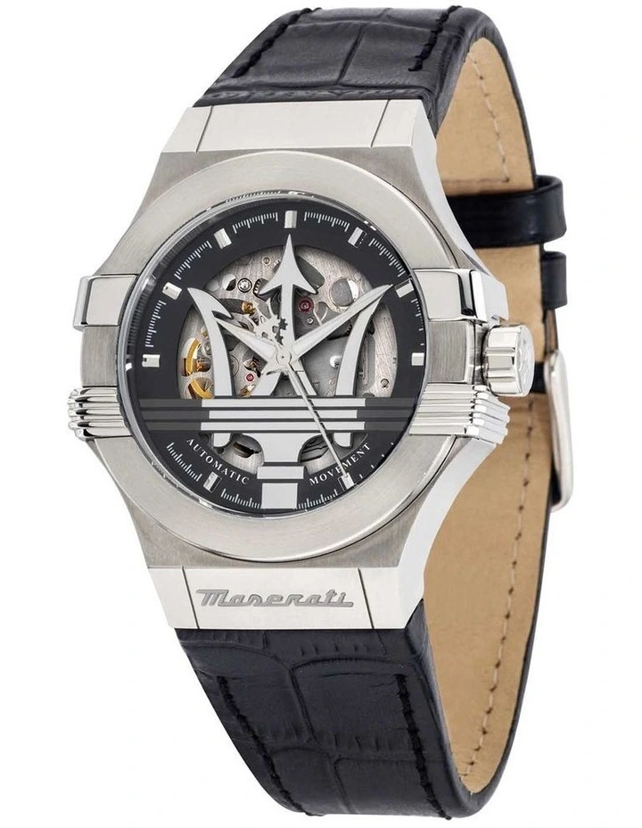 Potenza Stainless Steel Watch in Black