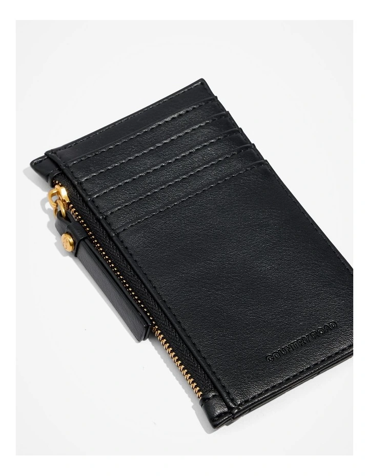 Quilted Credit Card Purse in Black