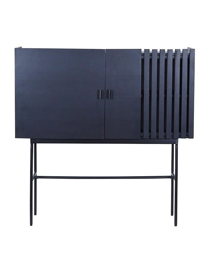 Shanti Tall Sideboard 120cm in Black