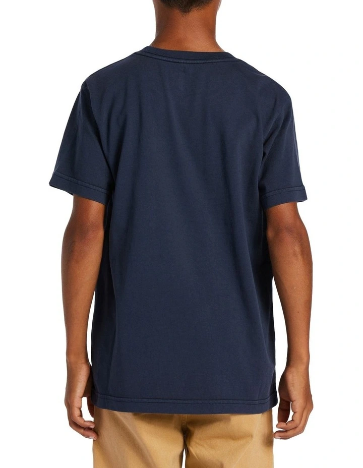 Nostalgic Short Sleeves Tee in Navy Blazer Enzyme