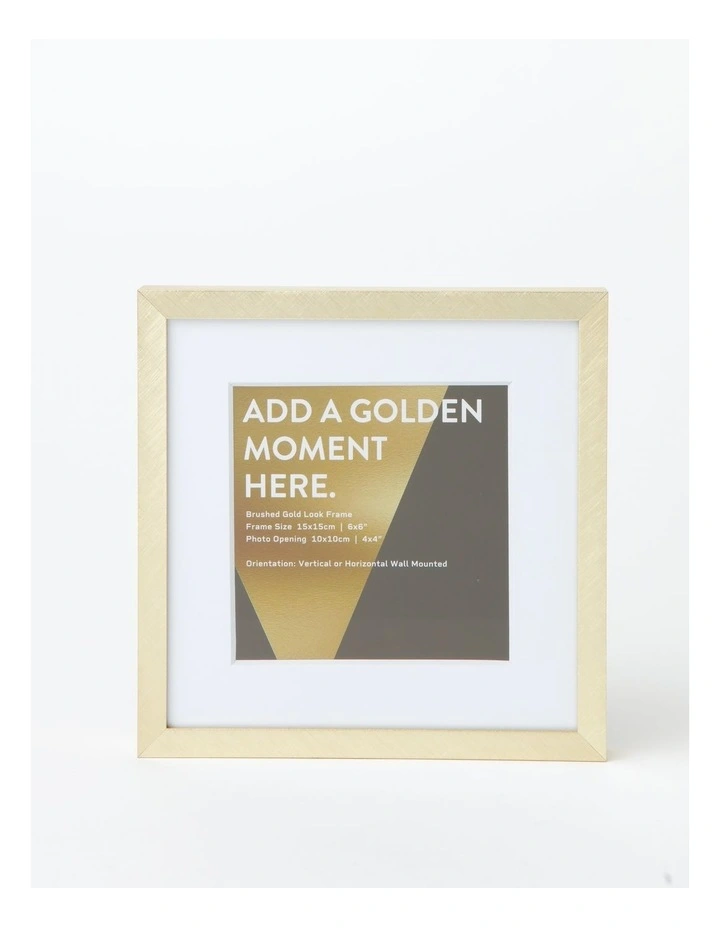Platinum Metal Frame 15x15cm/10x10cm in Brushed Gold