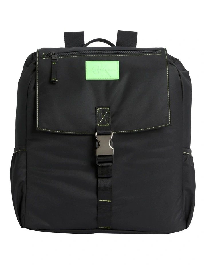 Contrast Stitch Backpack in Black