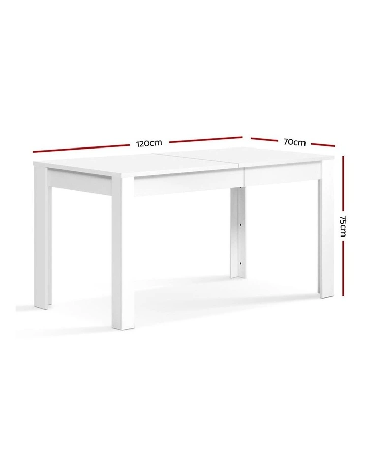 Dining Table 4 Seater Wooden Kitchen Tables White 120cm Cafe Restaurant