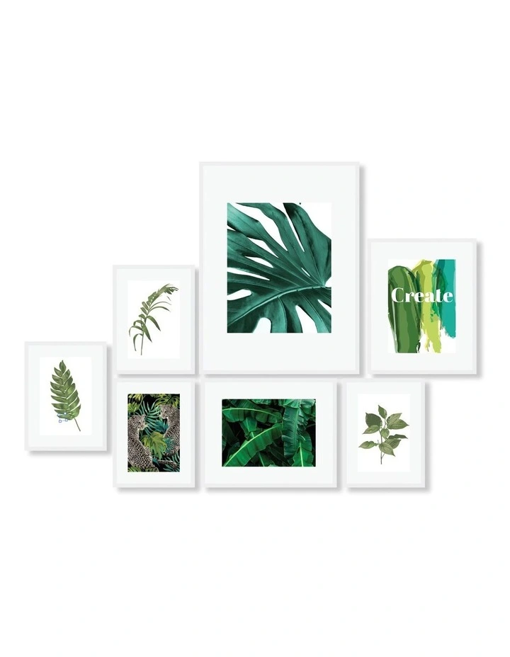 Instant Gallery Wall 7 Piece Frame Set in White