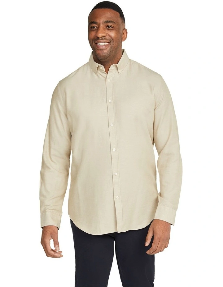 Smart Lyocell Blend Shirt in Stone