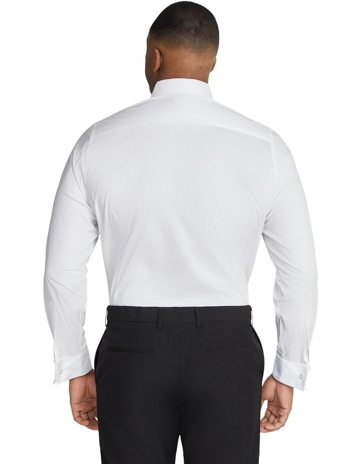 Tuxedo Stretch Dress Shirt in White