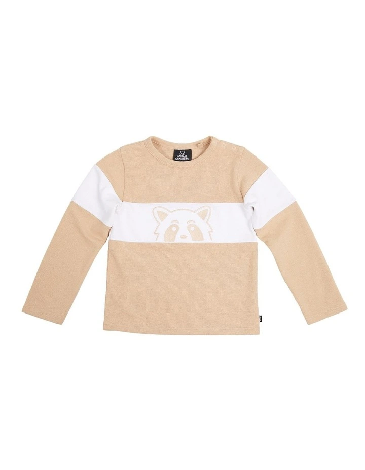 Grain Long Sleeve Tee (Size 0-5) in Tan