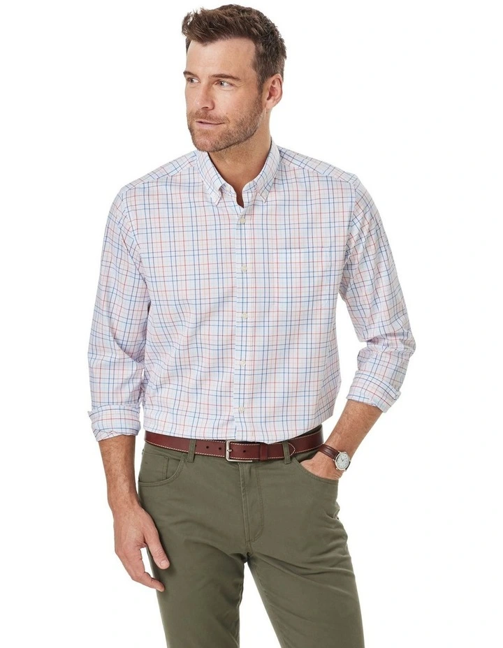 Easy Care Oxford Multi Check Shirt in Multi Check
