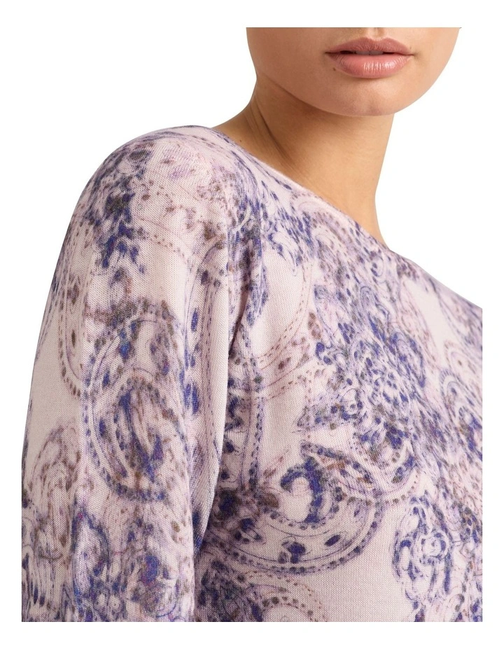 Ravenna Merino Knit Top in Marbles Multi