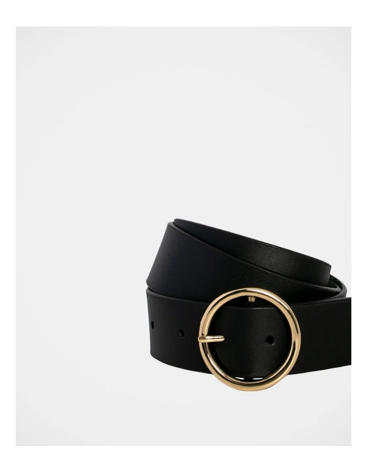 Naomi Leather Belt in Black