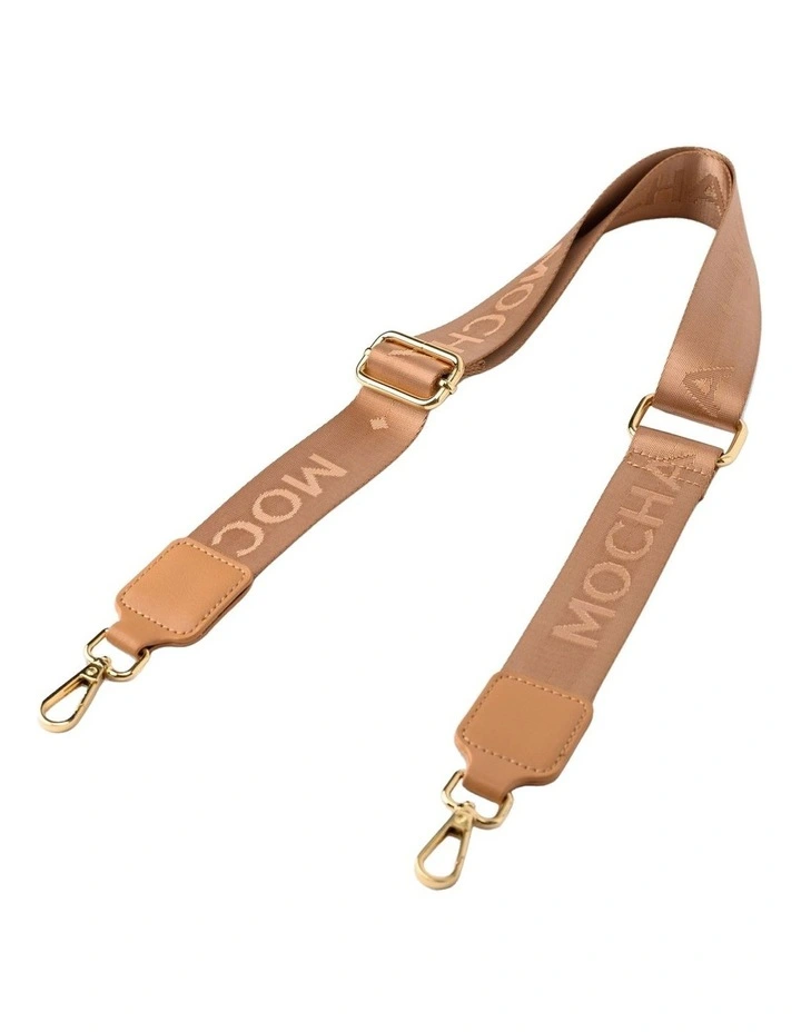 Logo Webbing Strap in Tan