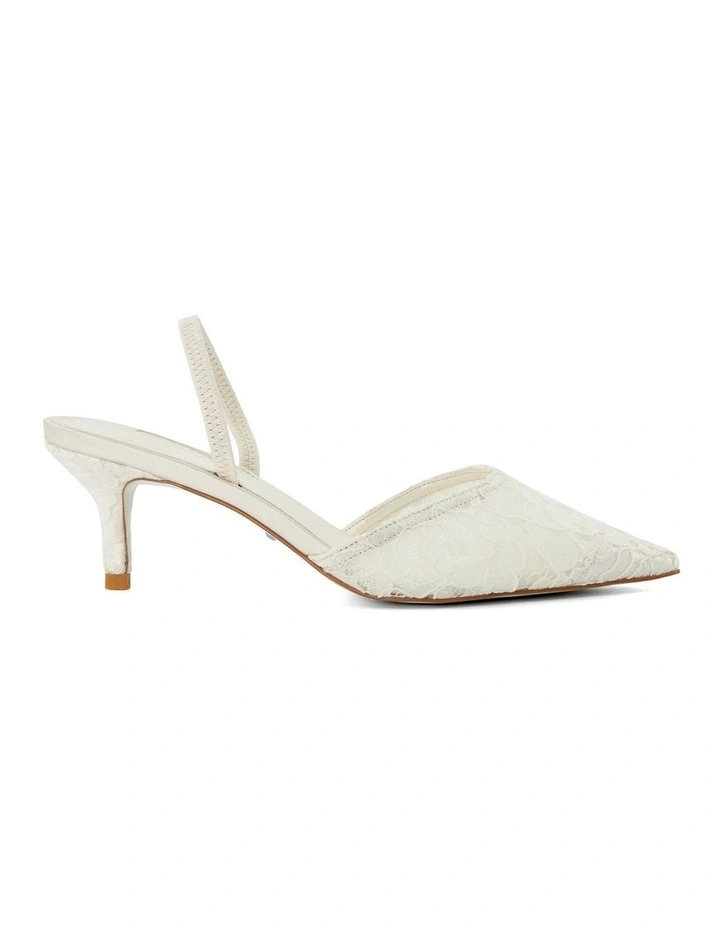 Compassion Open Heel Pump in Ivory