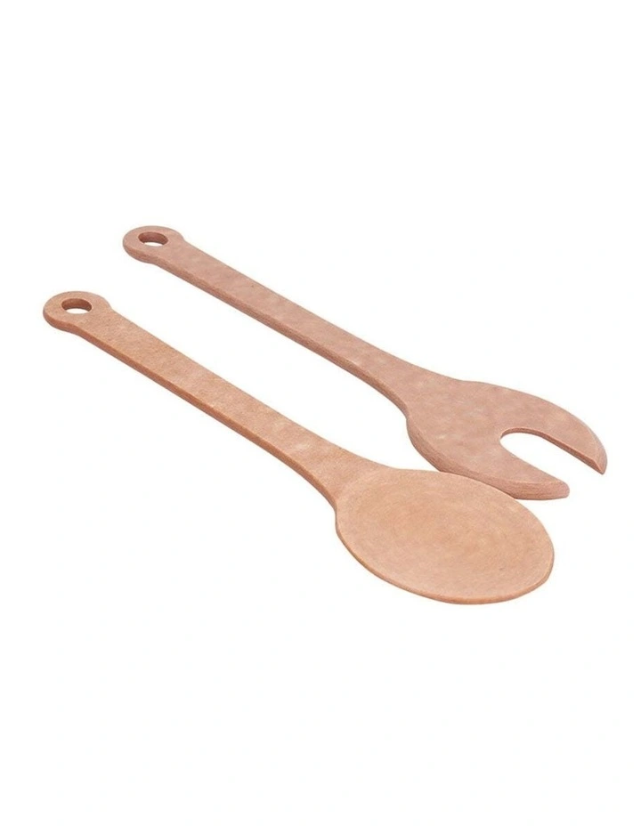2 Piece Eco Basics Wooden Spoon & Fork Set in Natural