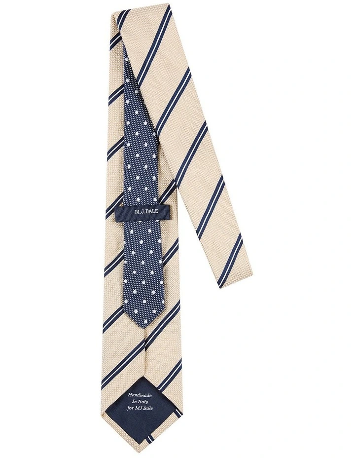 Pascali Tie in Taupe Navy