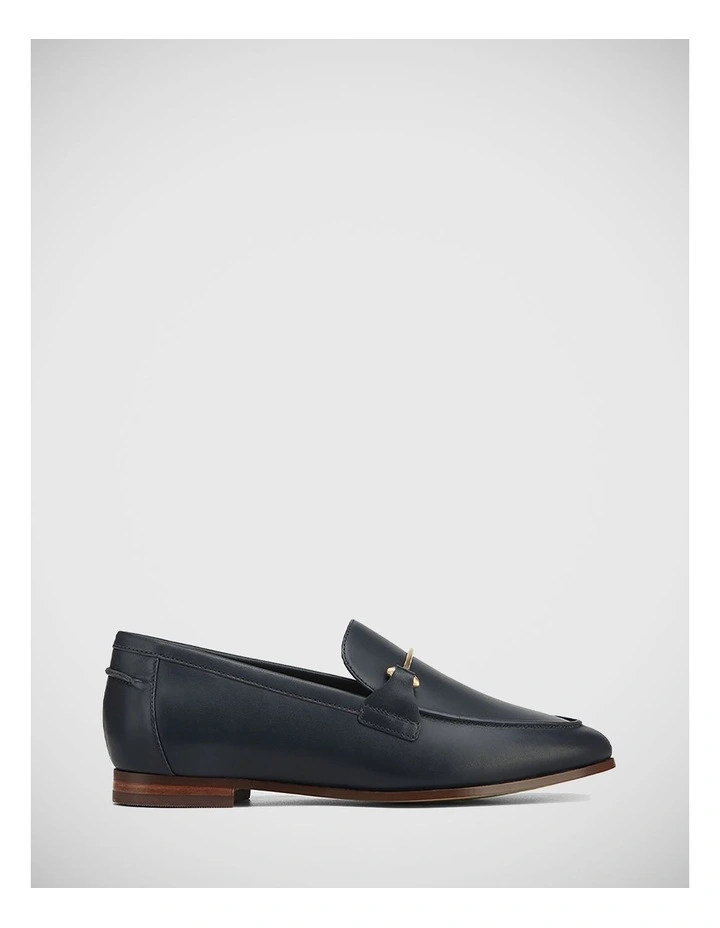 Angeles Leather Loafer in Navy Blue
