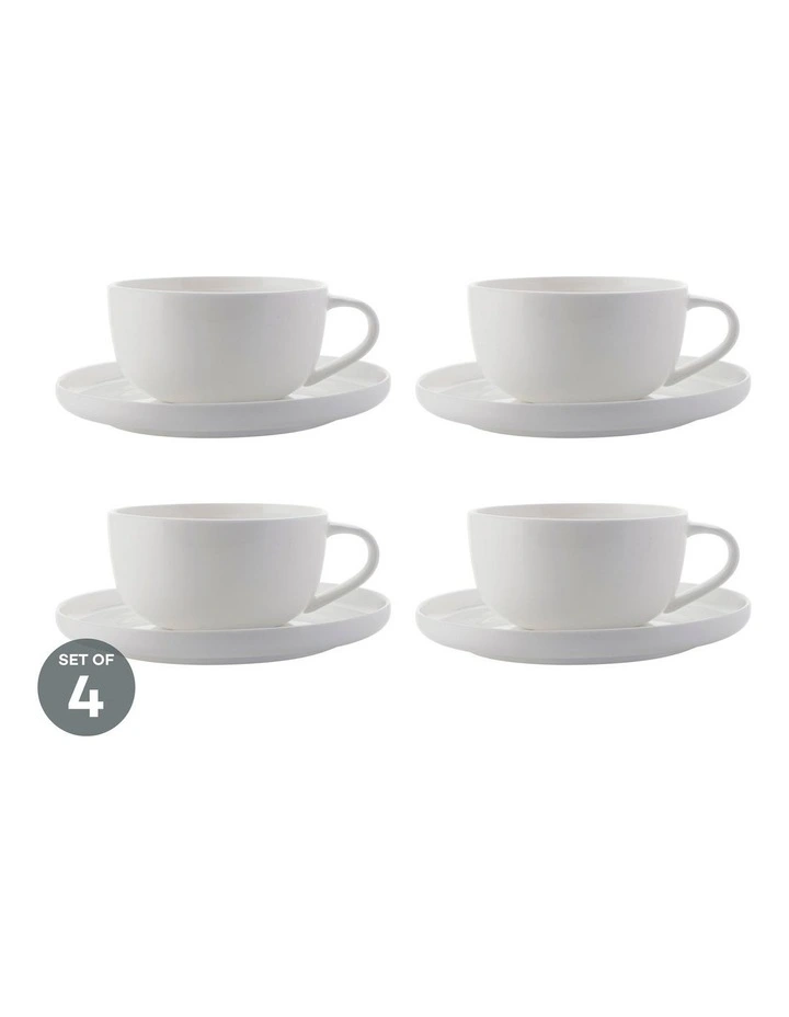 Cashmere High Rim Demi Cup & Saucer 100ML Set of 4