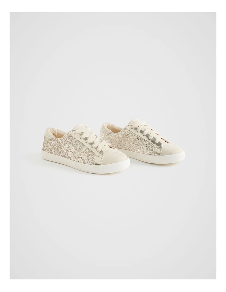 Glitter Trainer Shoes in Gold