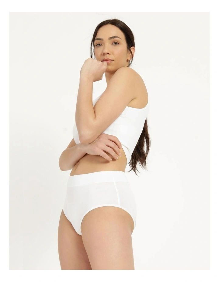 Organic Cotton Full Brief in White