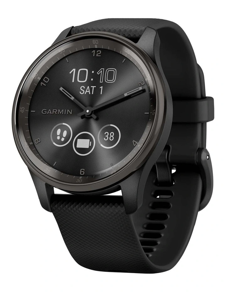 Vivomove Trend Hybrid Smartwatch in Black with Silicone Band
