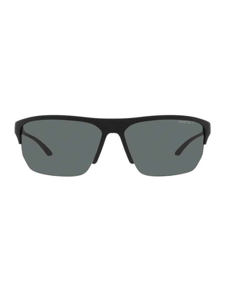 Dean II Grey Polarised Sunglasses in Matte Black