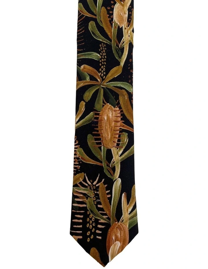Grass Tree Tie Gift Set in Black