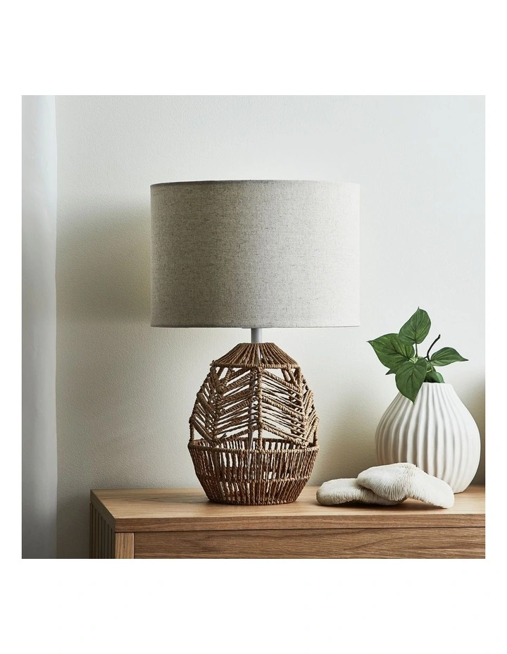 Cayman Paper Rope Weave Table Lamp 45cm in Natural