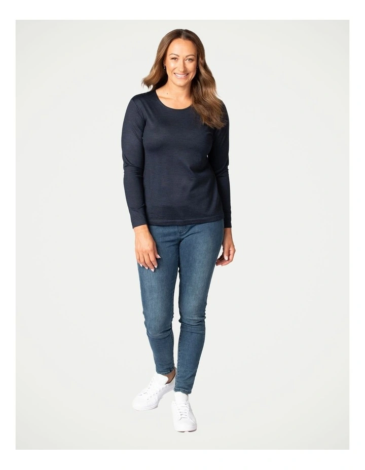 Hedrena Classic Long Sleeve Tee in Blue