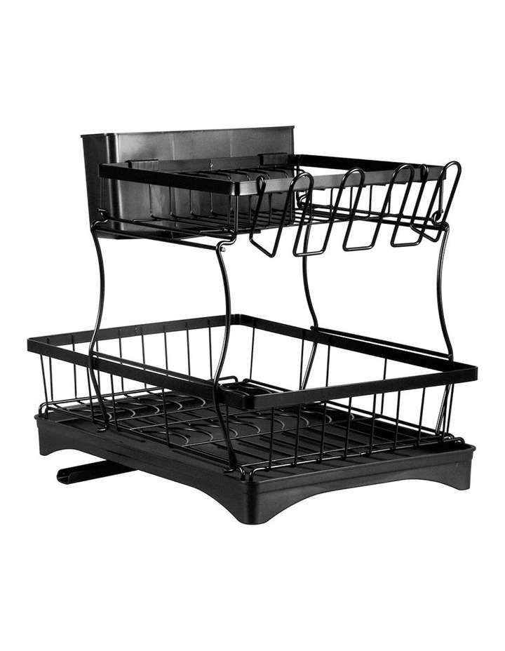 Detachable Dish Drying Rack 2 Tier in Black