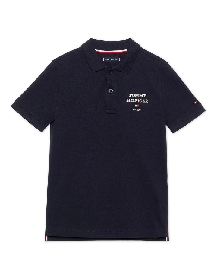 Embroidery Logo Regular Fit Polo Shirt (3-7 Years) in Navy