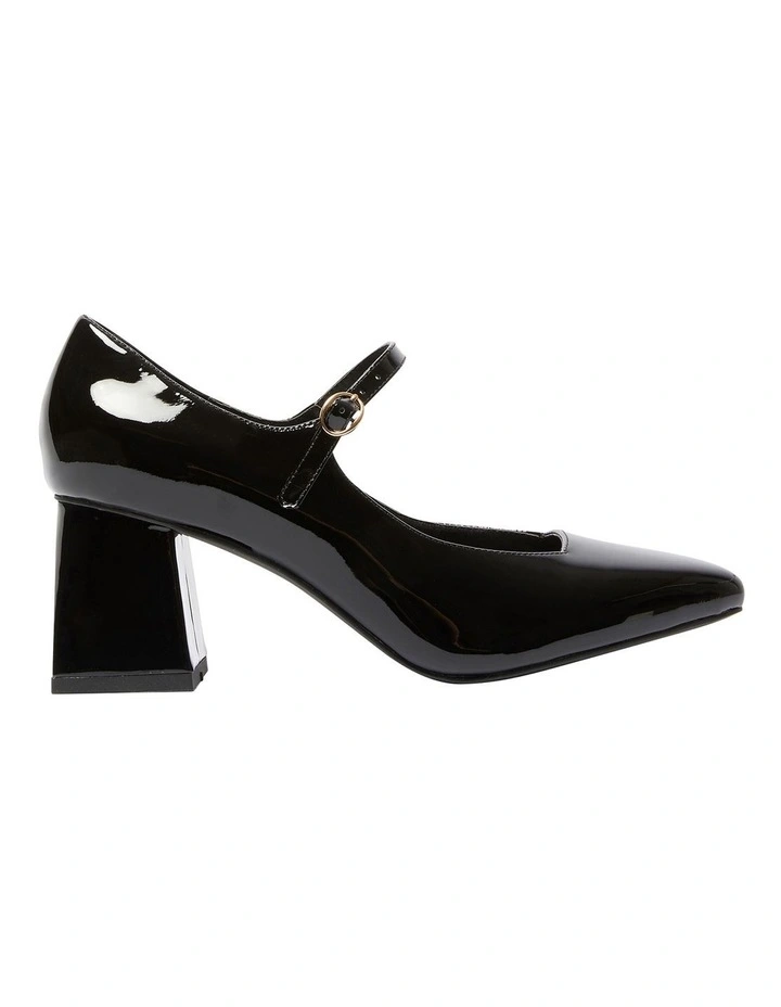 Nancy Heeled Shoes in Black Patent Leather