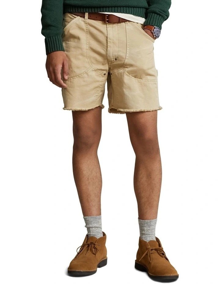 6.5 Inch Twill Carpenter Short in Beige