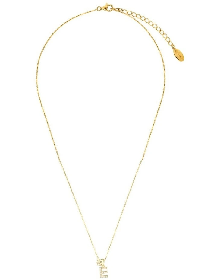Georgini Luxury Letters 'E' Initial Pendant in Gold