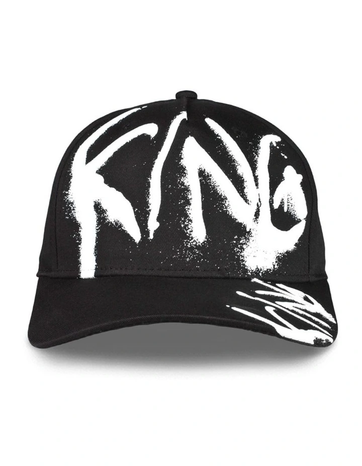 Deranged Curved Peak Cap in Onyx Black