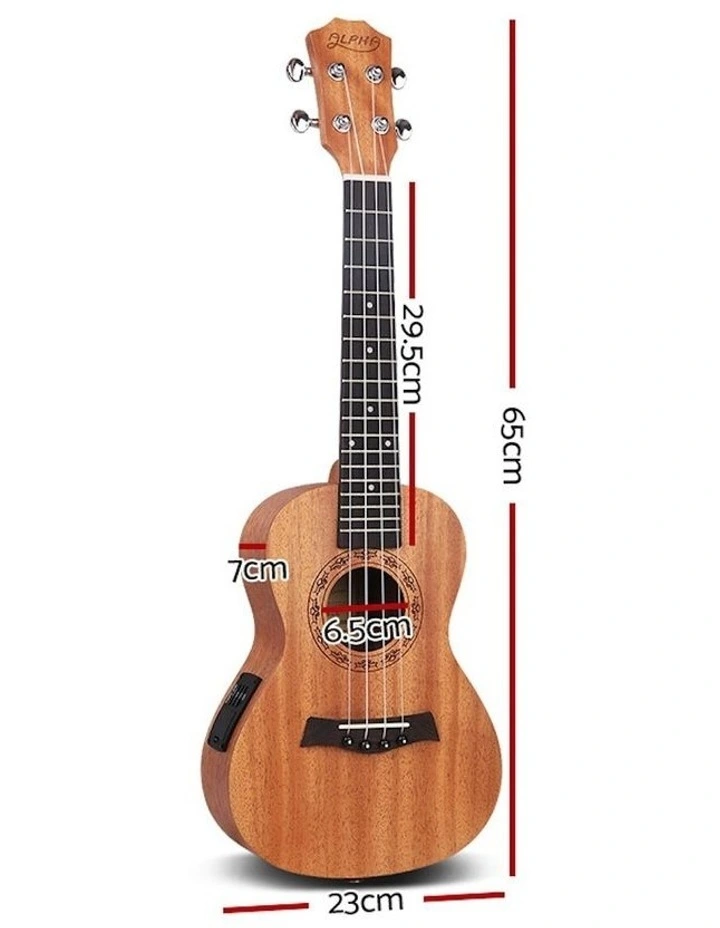 26 Inch Ukulele Equaliser Natural Mahogany Tenor Beginner Gift With Bag