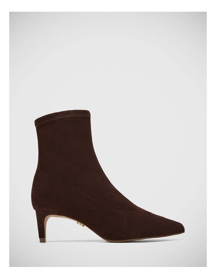 Joan Suede Leather Ankle Boot in Hickory